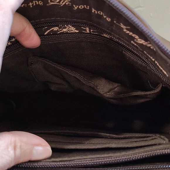 sTs Ranchwear By Carroll Baroness Weezy Crossbody Brown Leather Conceal Carry